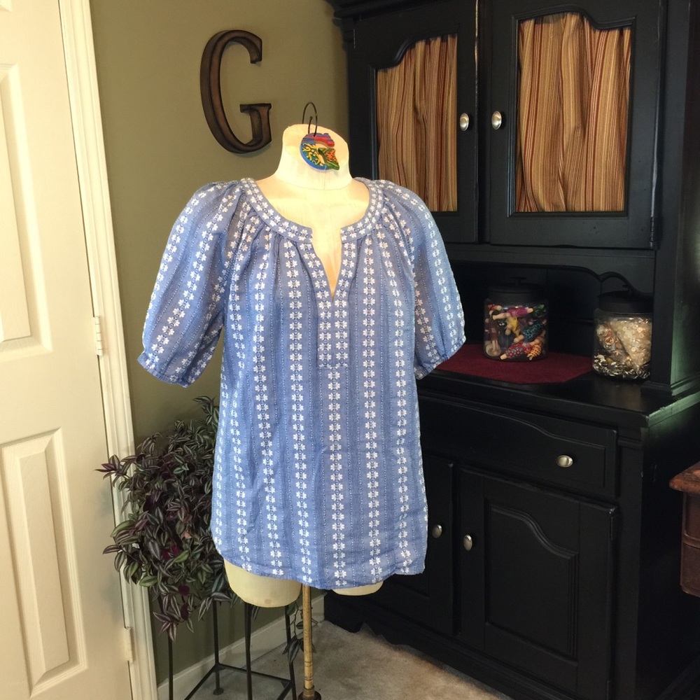Ann Taylor Loft Peasant Top Size S